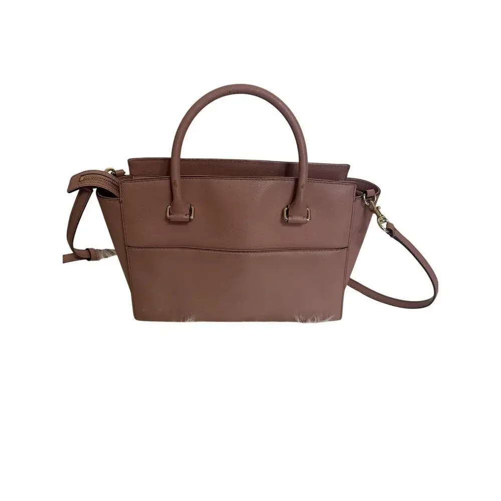 Kate Spade Lana Grove Street Satchel Pocketbook Dusty Peony Straps Leather